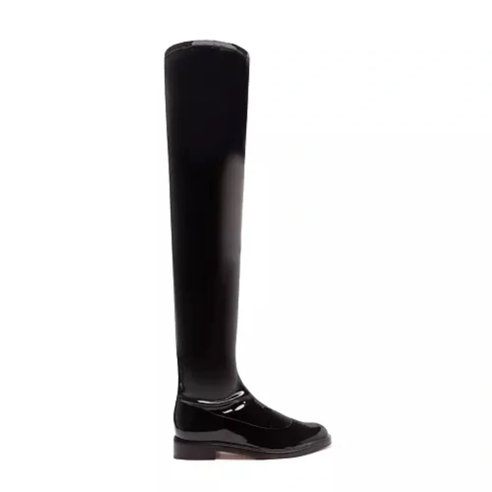 SCHUTZ‎ Kaolin Glossy Black Over The Knee Boots Size 7B